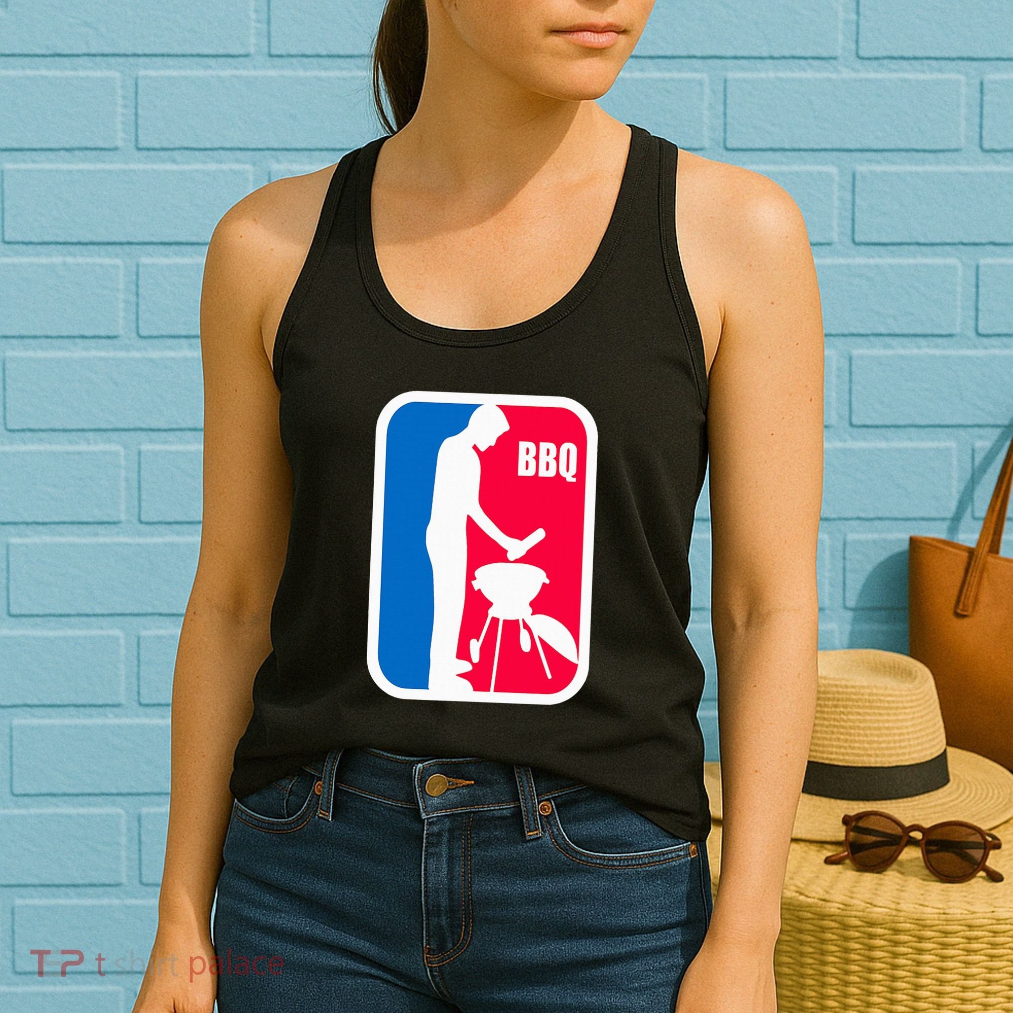 Bbq League Funny Barbecue Cookout Grill Women's Tank Top