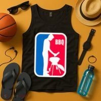 Bbq League Funny Barbecue Cookout Grill Tank Top thumb 4
