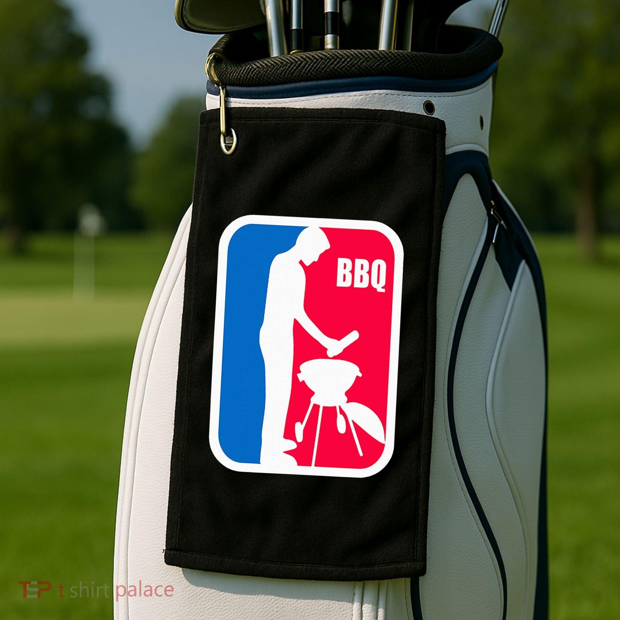Bbq League Funny Barbecue Cookout Grill Golf Towel