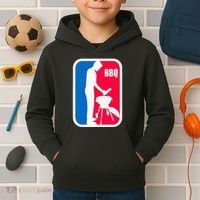 Bbq League Funny Barbecue Cookout Grill Kids Hoodie thumb 2