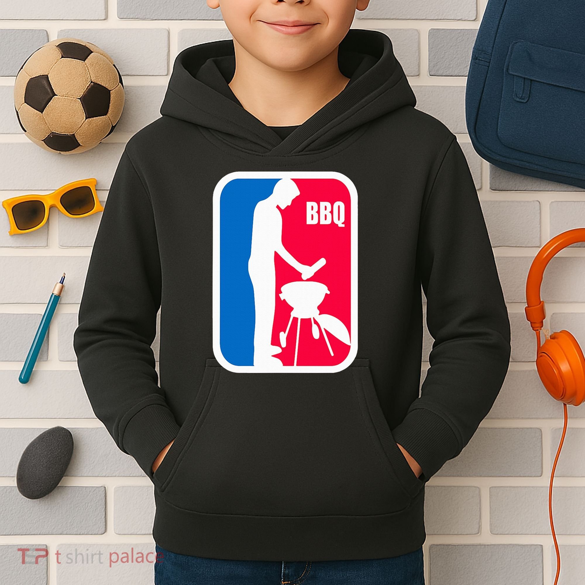 Bbq League Funny Barbecue Cookout Grill Kids Hoodie
