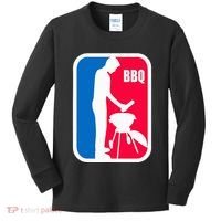 Bbq League Funny Barbecue Cookout Grill Kids Long Sleeve Shirt thumb 0