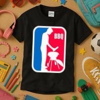 Bbq League Funny Barbecue Cookout Grill Kids T-Shirt thumb 3