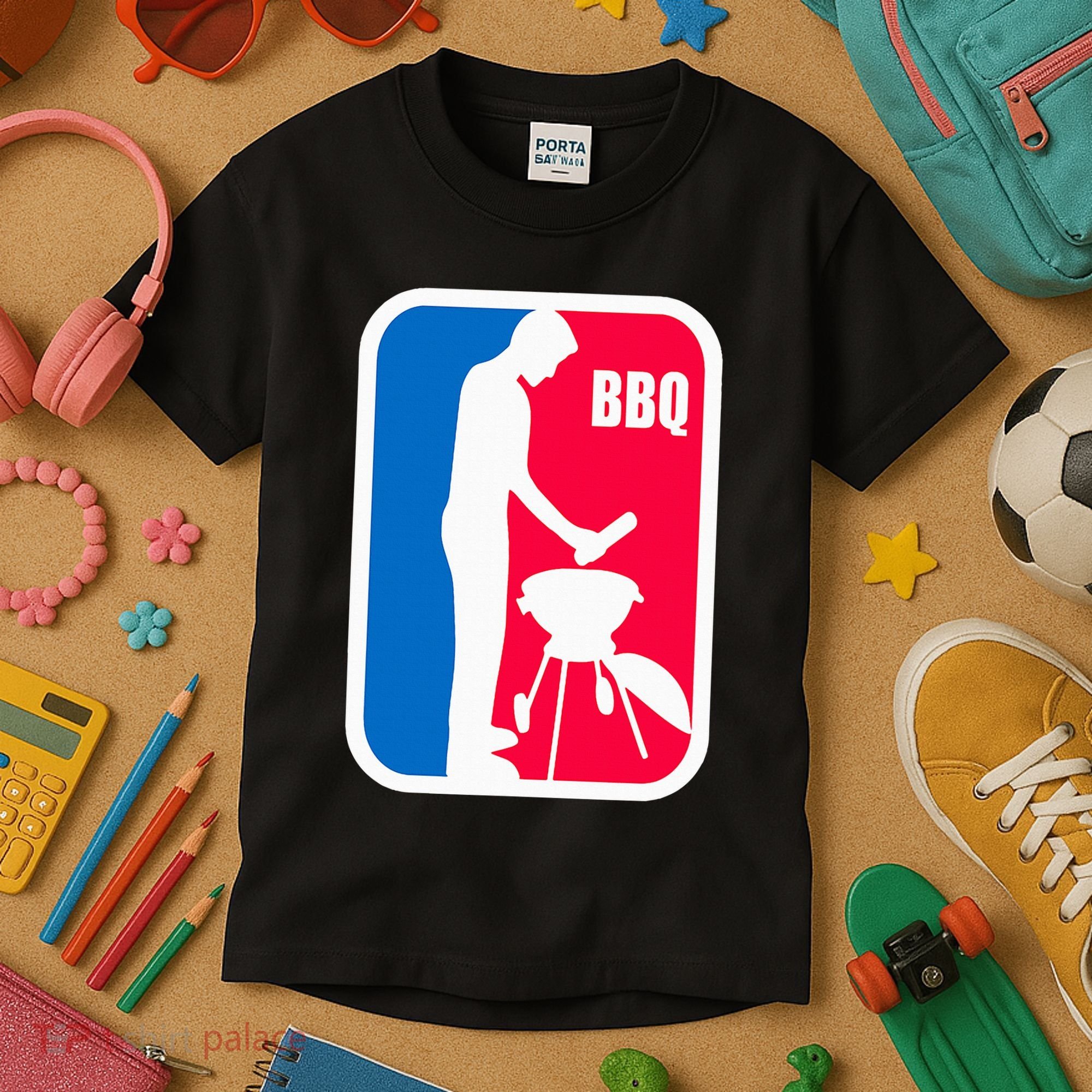 Bbq League Funny Barbecue Cookout Grill Kids T-Shirt