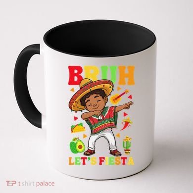 Bruh Lets Fiestas Dabbing Mexican Poncho Cinco De Mayo Gift Coffee Mug