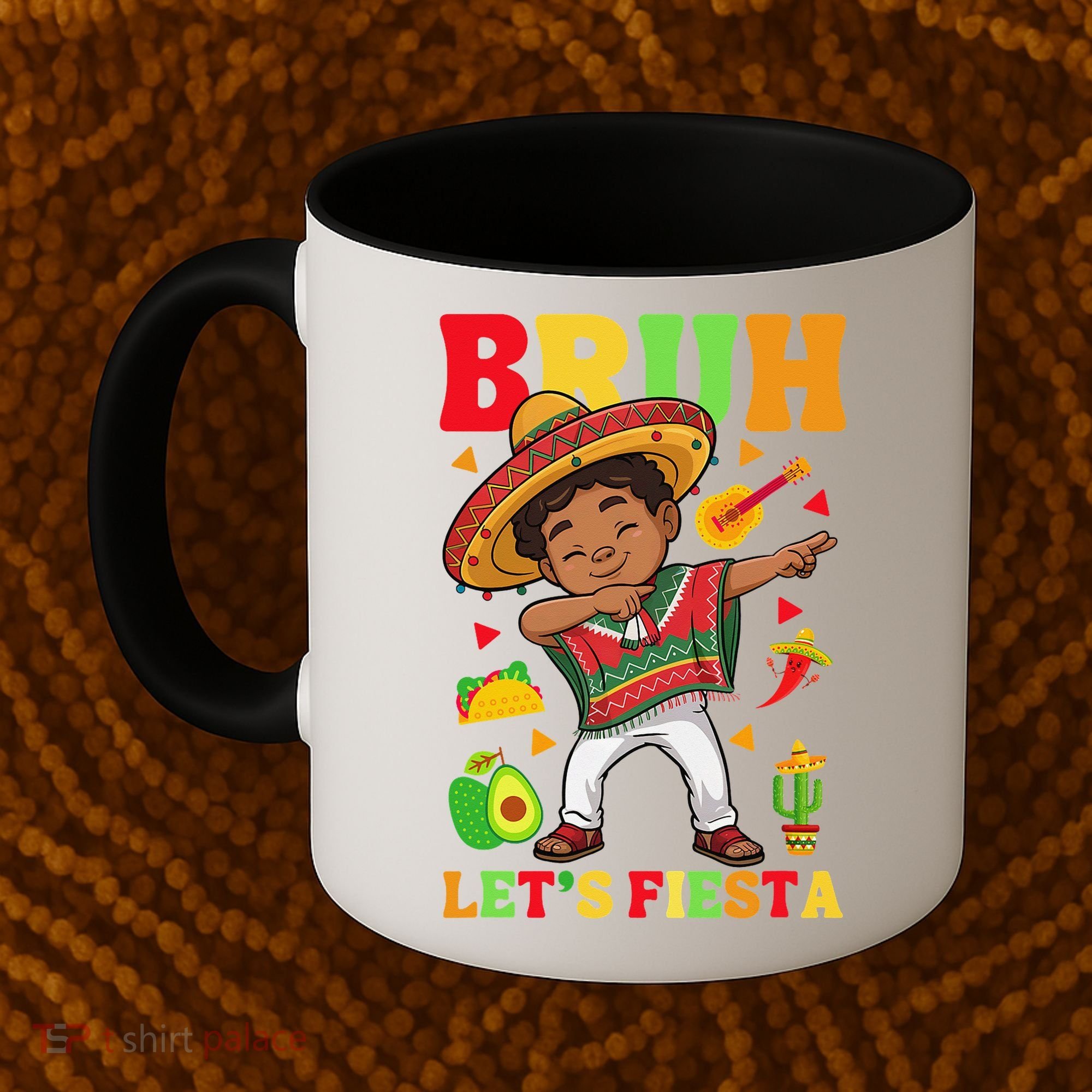 Bruh Lets Fiestas Dabbing Mexican Poncho Cinco De Mayo Gift Coffee Mug