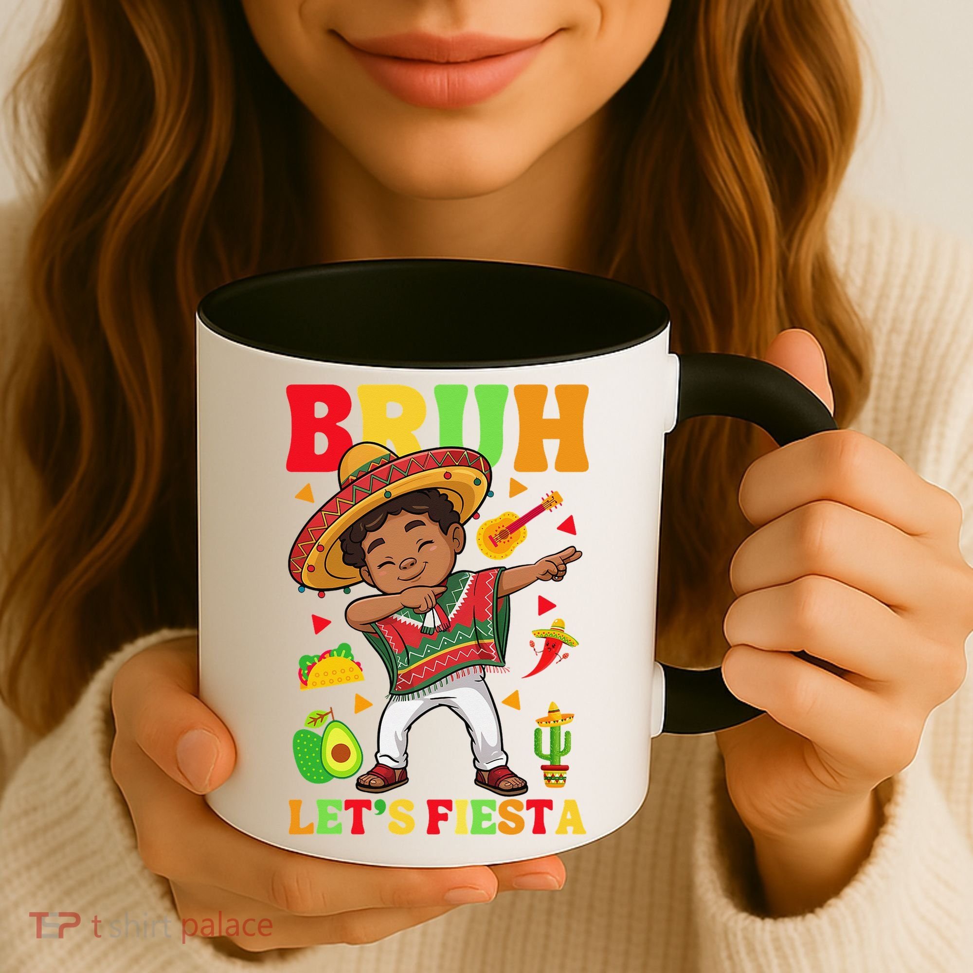 Bruh Lets Fiestas Dabbing Mexican Poncho Cinco De Mayo Gift Coffee Mug