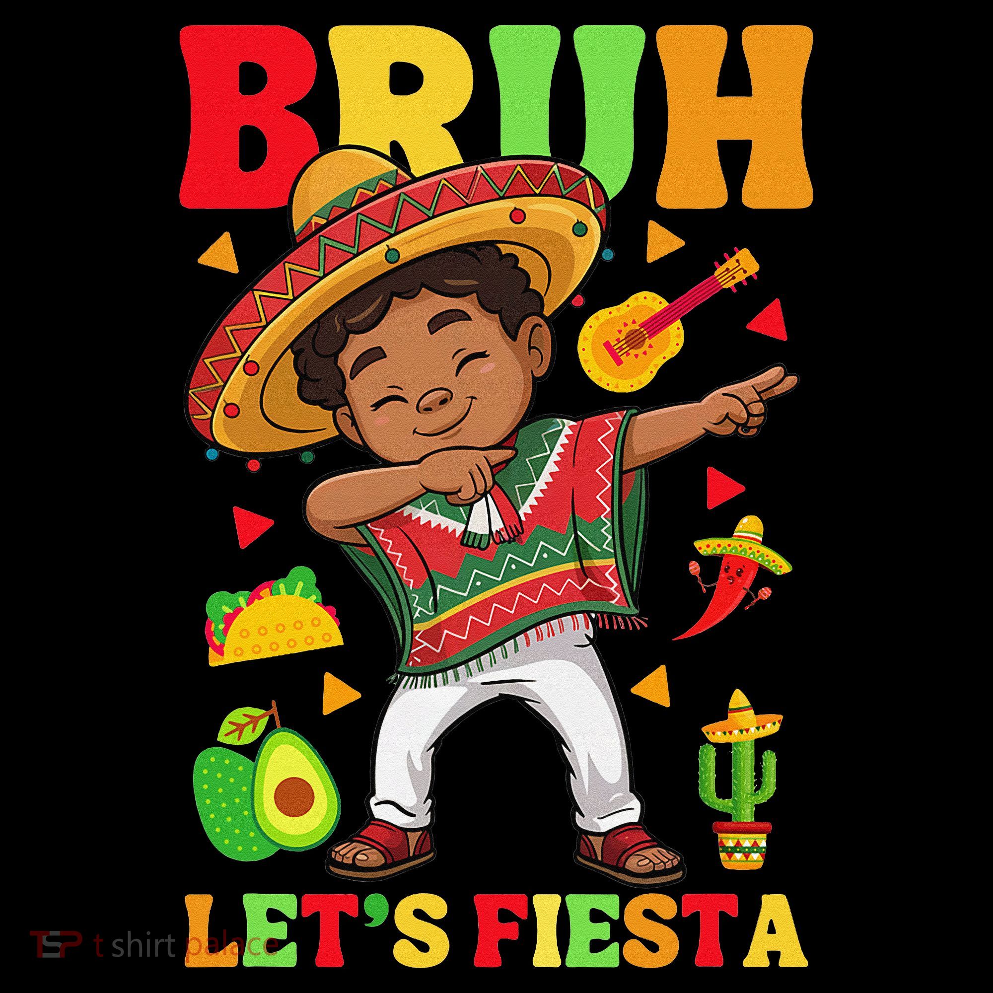 Bruh Lets Fiestas Dabbing Mexican Poncho Cinco De Mayo Gift Coffee Mug