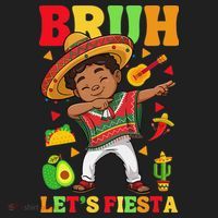 Bruh Lets Fiestas Dabbing Mexican Poncho Cinco De Mayo Gift Beanie thumb 2