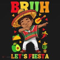 Bruh Lets Fiestas Dabbing Mexican Poncho Cinco De Mayo Gift Women's Hoodie thumb 2