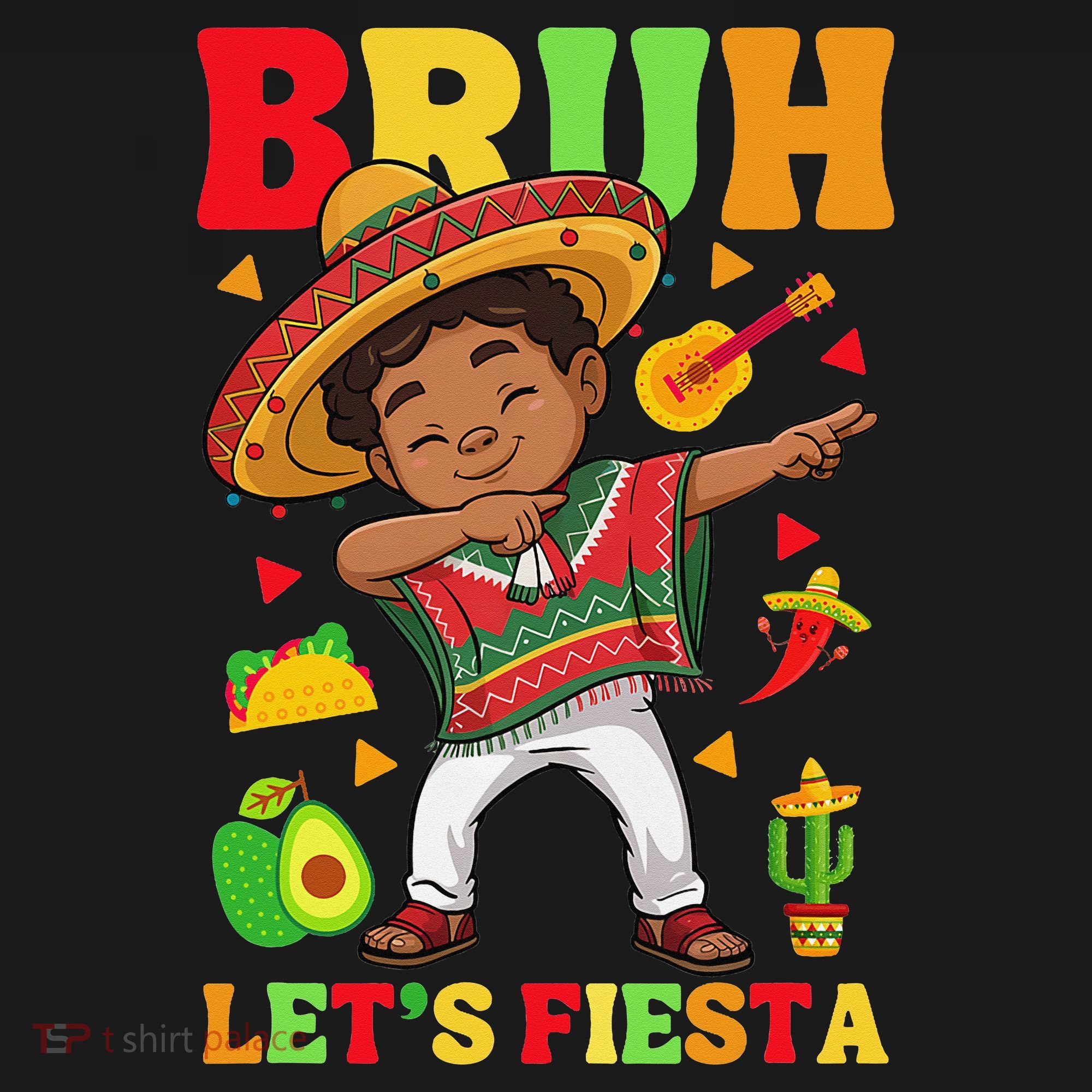 Bruh Lets Fiestas Dabbing Mexican Poncho Cinco De Mayo Gift Women's Hoodie