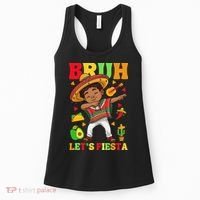 Bruh Lets Fiestas Dabbing Mexican Poncho Cinco De Mayo Gift Women's Tank Top thumb 0