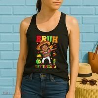 Bruh Lets Fiestas Dabbing Mexican Poncho Cinco De Mayo Gift Women's Tank Top thumb 2