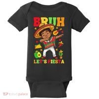 Bruh Lets Fiestas Dabbing Mexican Poncho Cinco De Mayo Gift Baby Bodysuit thumb 0