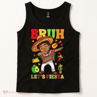Bruh Lets Fiestas Dabbing Mexican Poncho Cinco De Mayo Gift Tank Top thumb 2