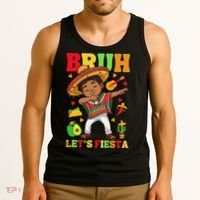 Bruh Lets Fiestas Dabbing Mexican Poncho Cinco De Mayo Gift Tank Top thumb 3