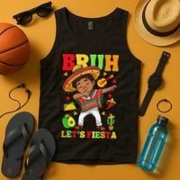 Bruh Lets Fiestas Dabbing Mexican Poncho Cinco De Mayo Gift Tank Top thumb 4