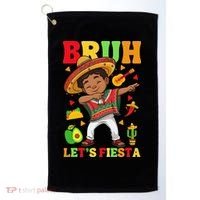 Bruh Lets Fiestas Dabbing Mexican Poncho Cinco De Mayo Gift Golf Towel thumb 0