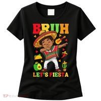 Bruh Lets Fiestas Dabbing Mexican Poncho Cinco De Mayo Gift Women's T-Shirt thumb 0