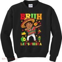 Bruh Lets Fiestas Dabbing Mexican Poncho Cinco De Mayo Gift Kids Sweatshirt thumb 0