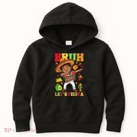 Bruh Lets Fiestas Dabbing Mexican Poncho Cinco De Mayo Gift Kids Hoodie thumb 0