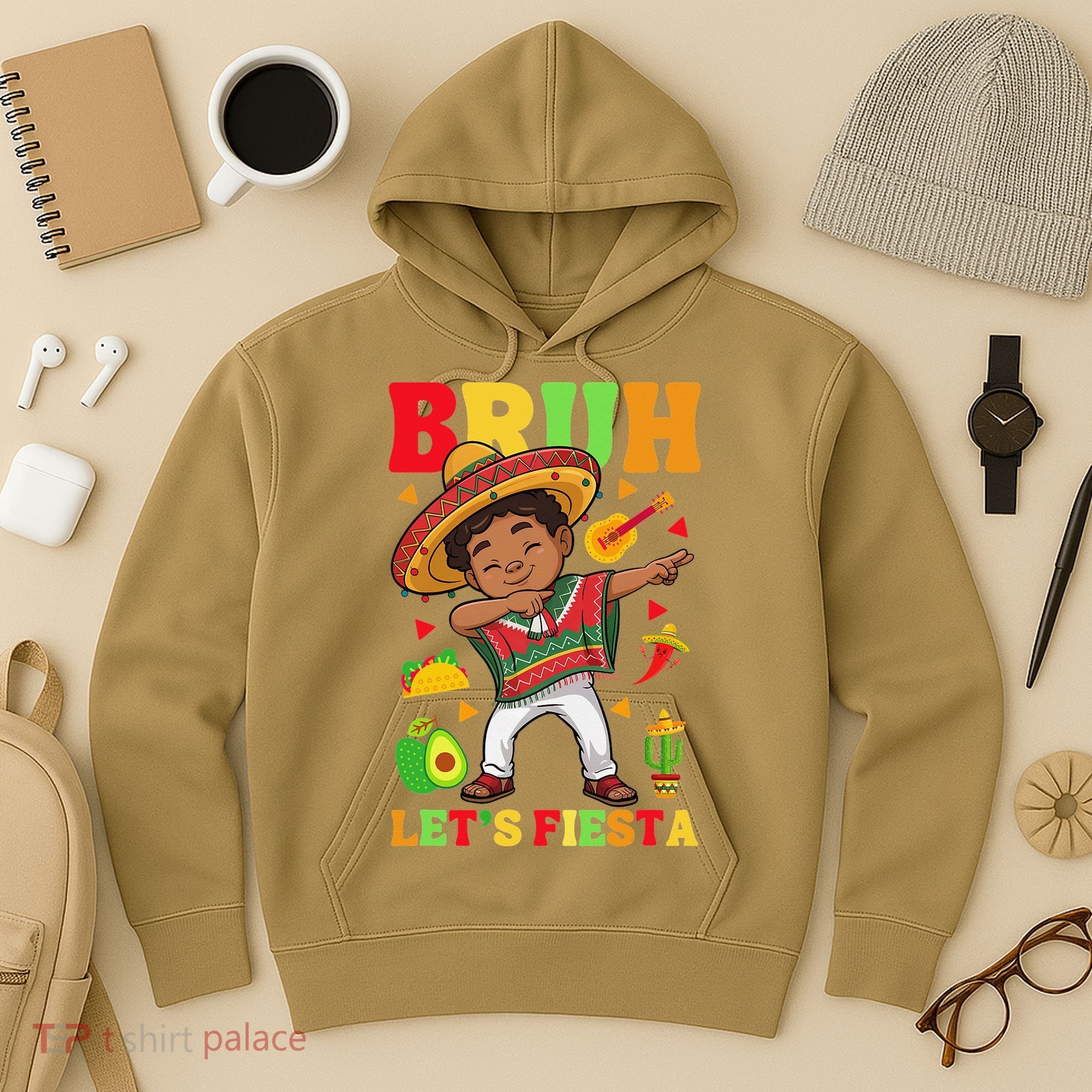 Bruh Lets Fiestas Dabbing Mexican Poncho Cinco De Mayo Gift Hoodie