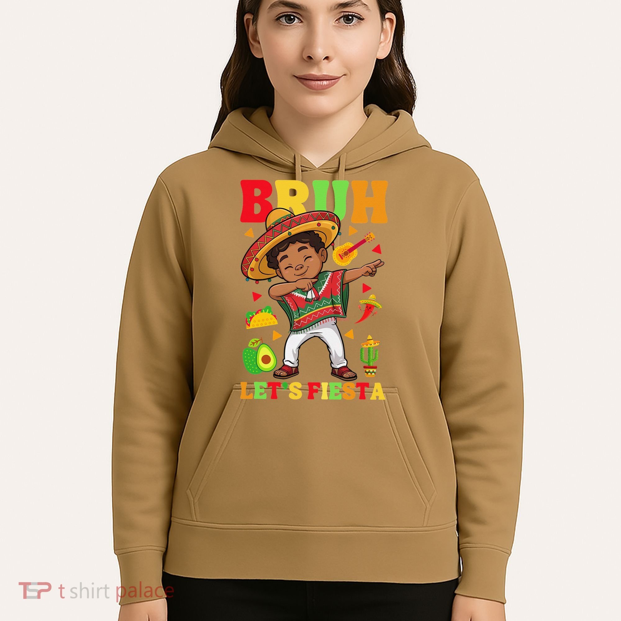 Bruh Lets Fiestas Dabbing Mexican Poncho Cinco De Mayo Gift Hoodie