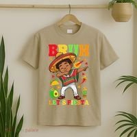 Bruh Lets Fiestas Dabbing Mexican Poncho Cinco De Mayo Gift T-Shirt thumb 2