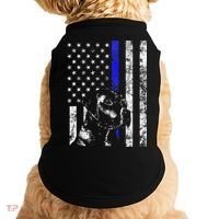 Blue Line Flag K9 Labrador Retriever Police Dog Doggie Tank thumb 0