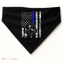 Blue Line Flag K9 Labrador Retriever Police Dog USA-Made Doggie Bandana thumb 0