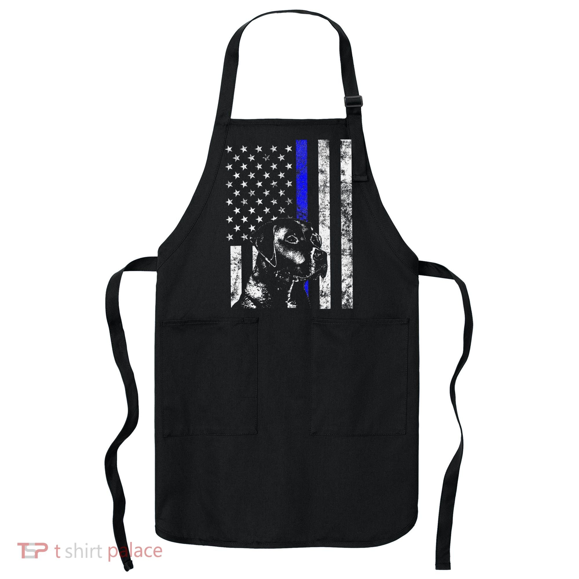 Blue Line Flag K9 Labrador Retriever Police Dog Apron