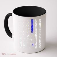 Blue Line Flag K9 Labrador Retriever Police Dog Coffee Mug thumb 0