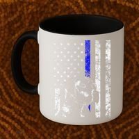 Blue Line Flag K9 Labrador Retriever Police Dog Coffee Mug thumb 2
