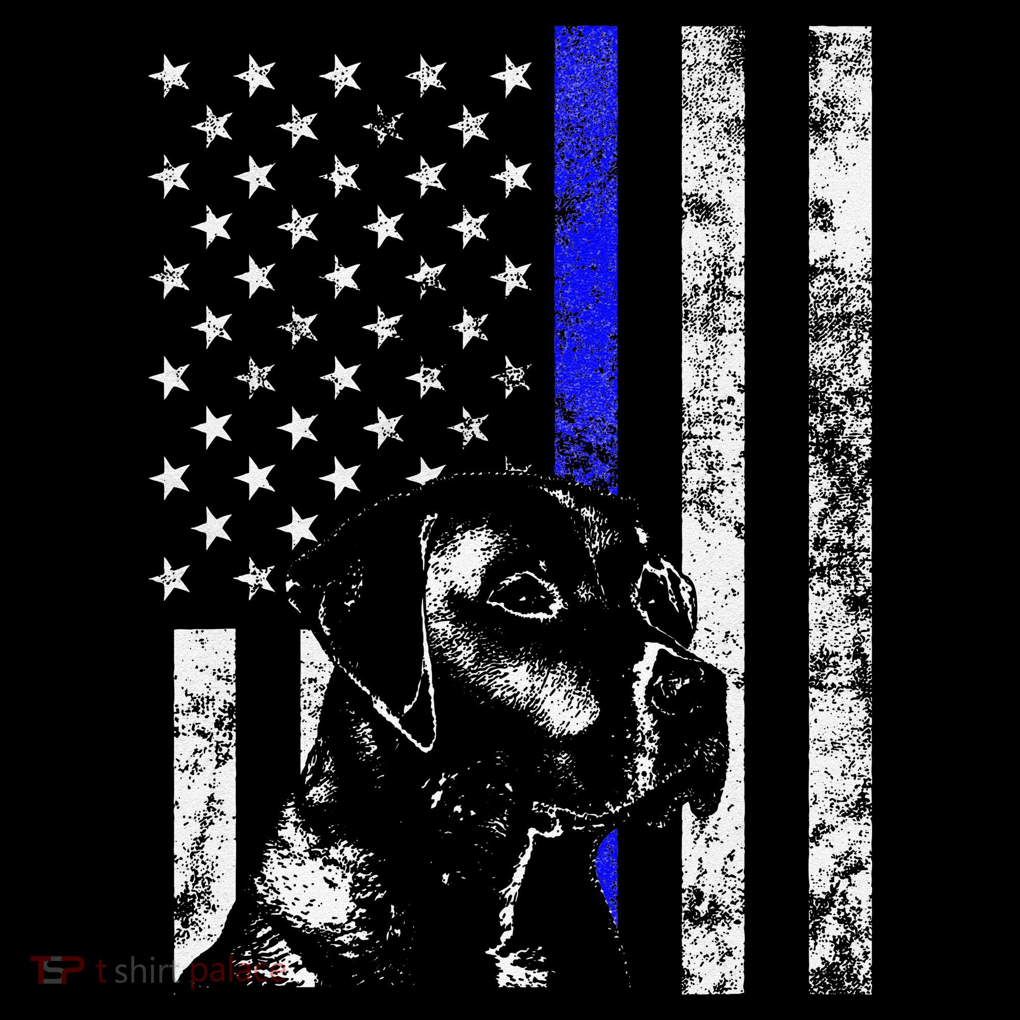 Blue Line Flag K9 Labrador Retriever Police Dog Coffee Mug