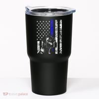 Blue Line Flag K9 Labrador Retriever Police Dog Tumbler thumb 0
