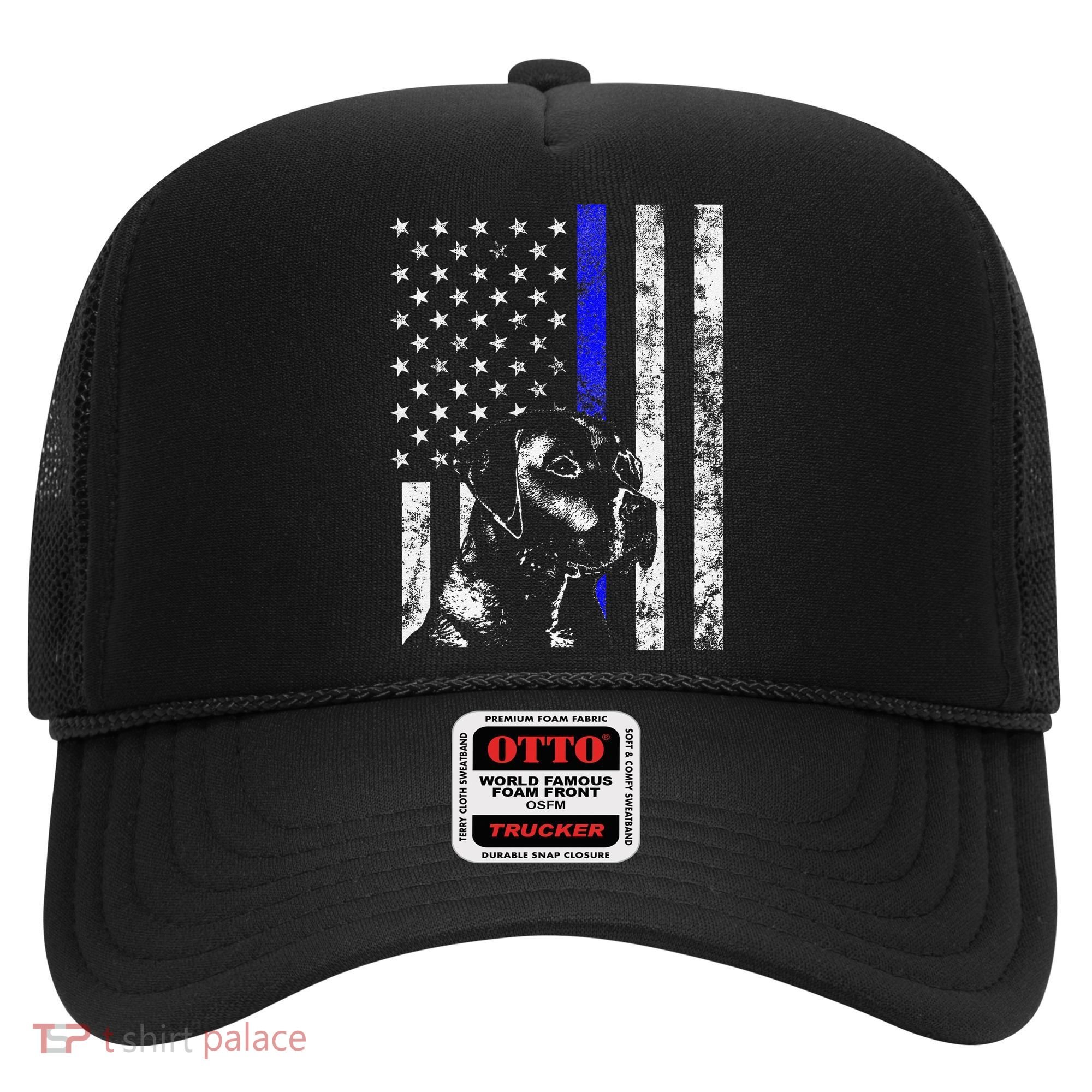 Blue Line Flag K9 Labrador Retriever Police Dog Hat