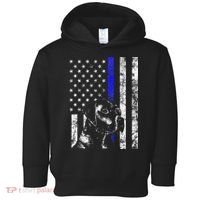Blue Line Flag K9 Labrador Retriever Police Dog Toddler Hoodie thumb 0