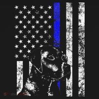 Blue Line Flag K9 Labrador Retriever Police Dog Visor thumb 3