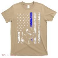 Blue Line Flag K9 Labrador Retriever Police Dog T-Shirt thumb 0
