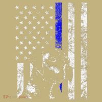 Blue Line Flag K9 Labrador Retriever Police Dog Kids T-Shirt thumb 2