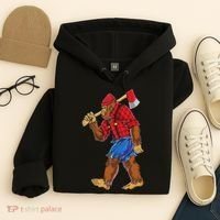 Bigfoot Lumberjack Funny Woodworking Sasquatch Lover Hoodie thumb 4