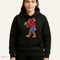 Bigfoot Lumberjack Funny Woodworking Sasquatch Lover Hoodie thumb 5