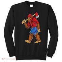 Bigfoot Lumberjack Funny Woodworking Sasquatch Lover Sweatshirt thumb 0