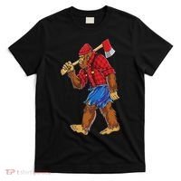 Bigfoot Lumberjack Funny Woodworking Sasquatch Lover T-Shirt thumb 0