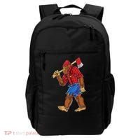 Bigfoot Lumberjack Funny Woodworking Sasquatch Lover Backpack thumb 0