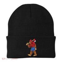 Bigfoot Lumberjack Funny Woodworking Sasquatch Lover Beanie thumb 0