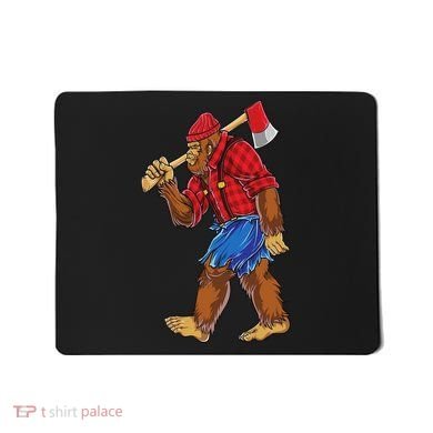 Bigfoot Lumberjack Funny Woodworking Sasquatch Lover Mousepad