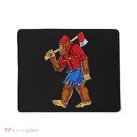 Bigfoot Lumberjack Funny Woodworking Sasquatch Lover Mousepad thumb 0