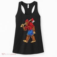 Bigfoot Lumberjack Funny Woodworking Sasquatch Lover Women's Tank Top thumb 0