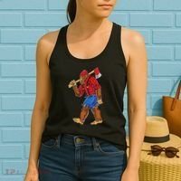 Bigfoot Lumberjack Funny Woodworking Sasquatch Lover Women's Tank Top thumb 2